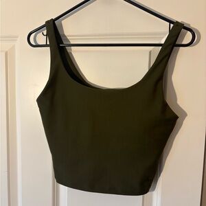 Old Navy Dark Green PowerSoft Longline Sports Bra